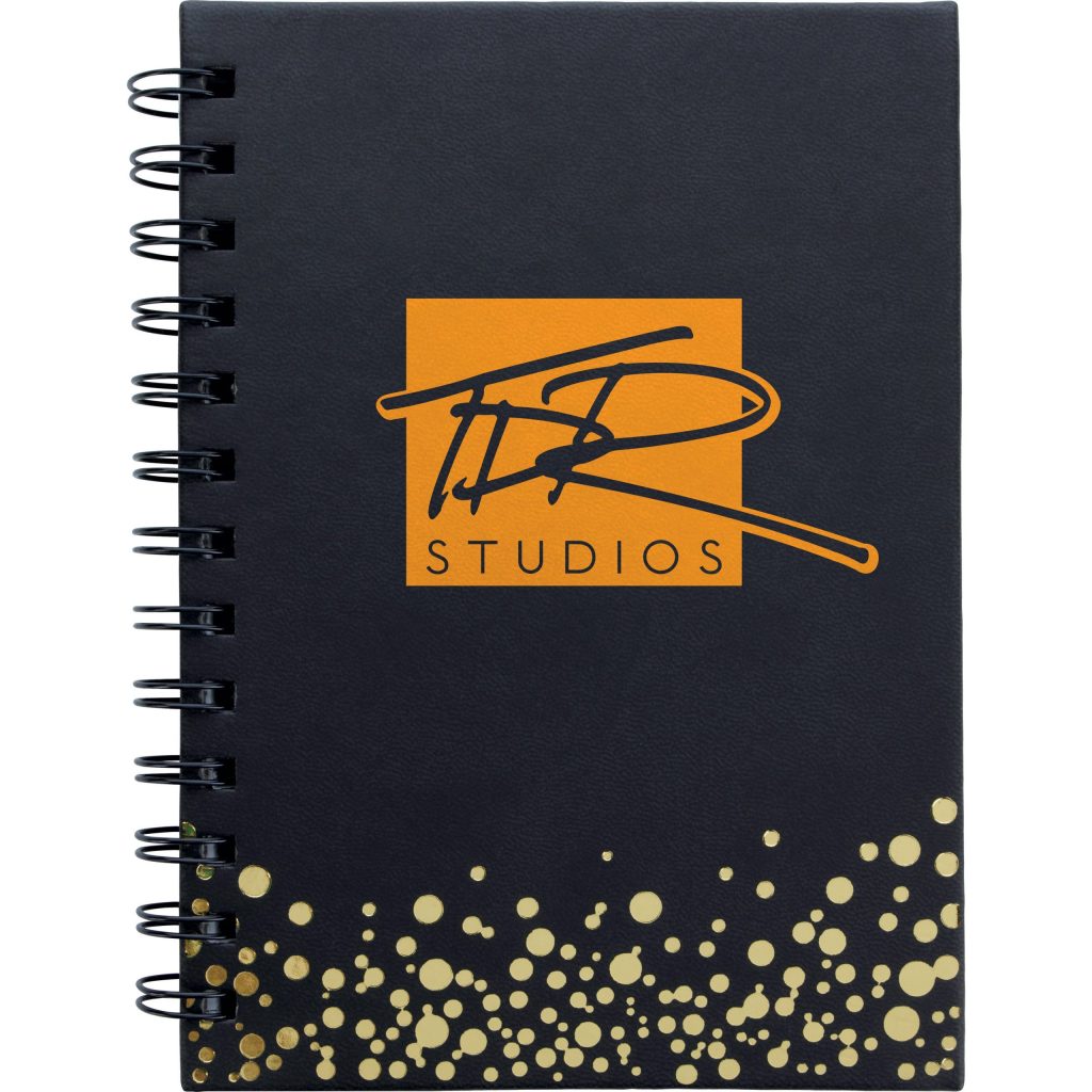 Giveaway Metallic Dots Notebooks - Promotional Pens Singapore - Gifts VV Available in 3 amazing item colors 客製 - Promotional Pens Singapore - Gifts VV Black Metallic Dots Notebook