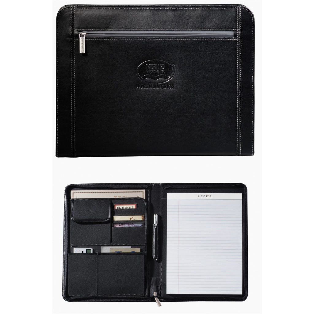 Customized Metropolitan Padfolios - Promotional Pens Singapore - Gifts VV Free decoration debossed 客製 - Promotional Pens Singapore - Gifts VV Black Metropolitan Padfolio