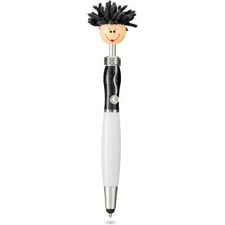 White / Black Miss MopTopper Screen Cleaner with Stylus Pen