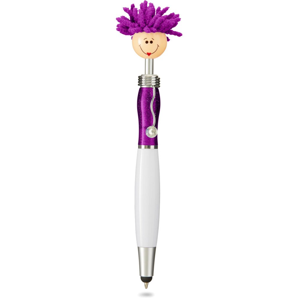White / Purple Miss MopTopper Screen Cleaner with Stylus Pen