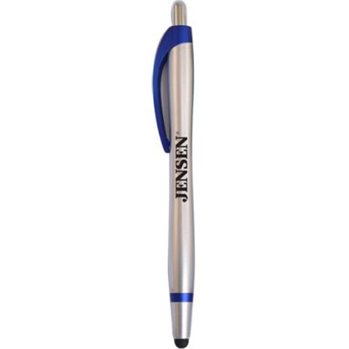 Printed Modern Stylus Pens - Promotional Pens Singapore - Gifts VV Available in 5 awesome item colors 客製 - Promotional Pens Singapore - Gifts VV Silver / Blue Modern Stylus Pen