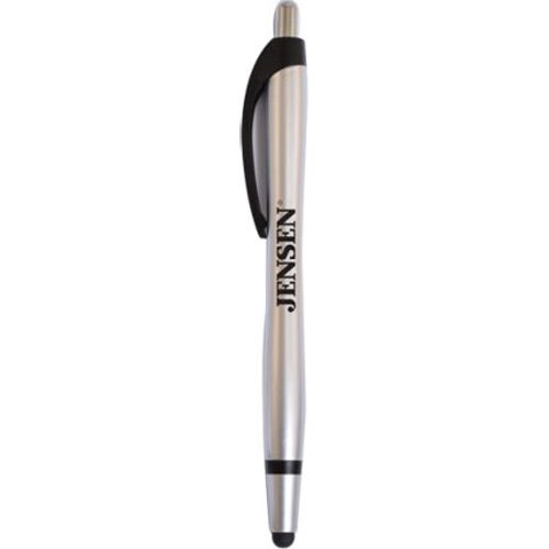 Printed Modern Stylus Pens - Promotional Pens Singapore - Gifts VV Available in 5 awesome item colors 客製 - Promotional Pens Singapore - Gifts VV Silver / Black Modern Stylus Pen
