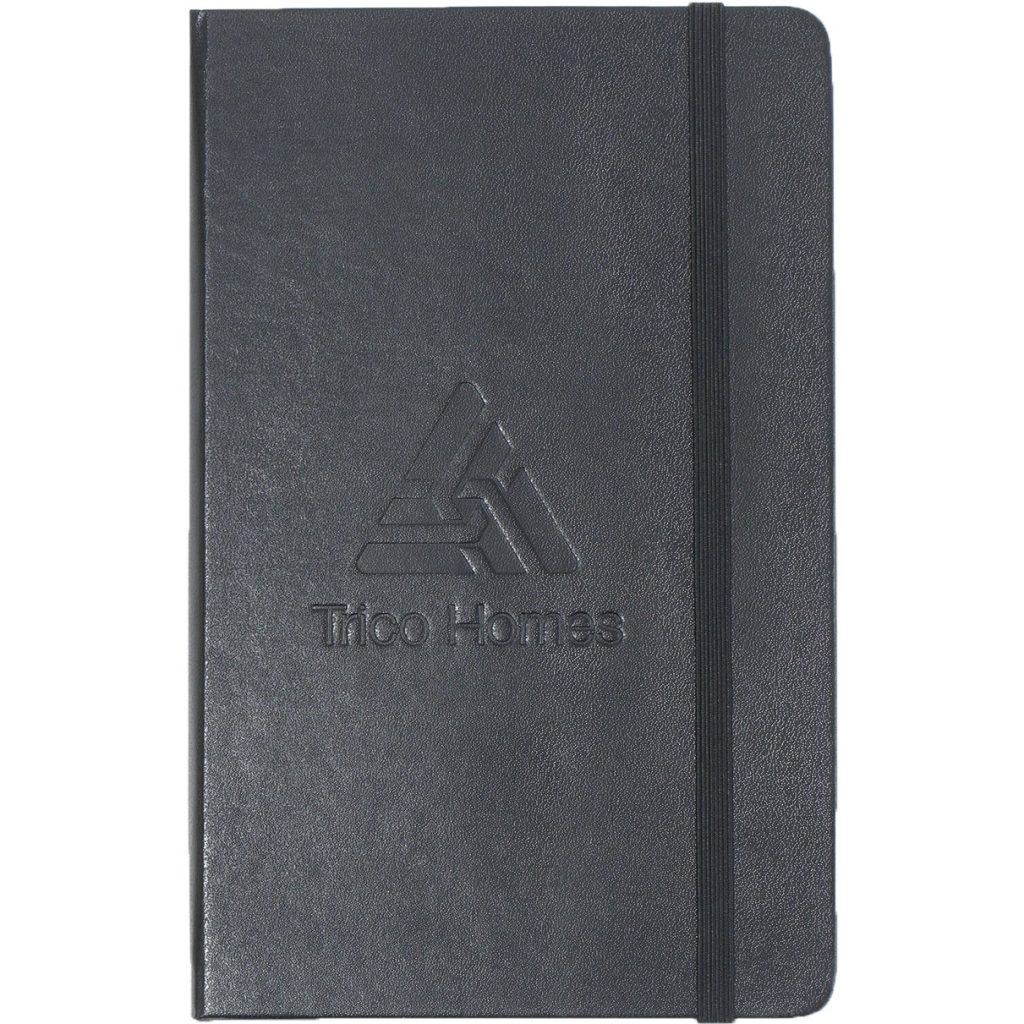 Logo Moleskine Squared Large Notebooks - Promotional Pens Singapore - Gifts VV Hardcover binding 客製 - Promotional Pens Singapore - Gifts VV Black Moleskine Squared Large Notebook
