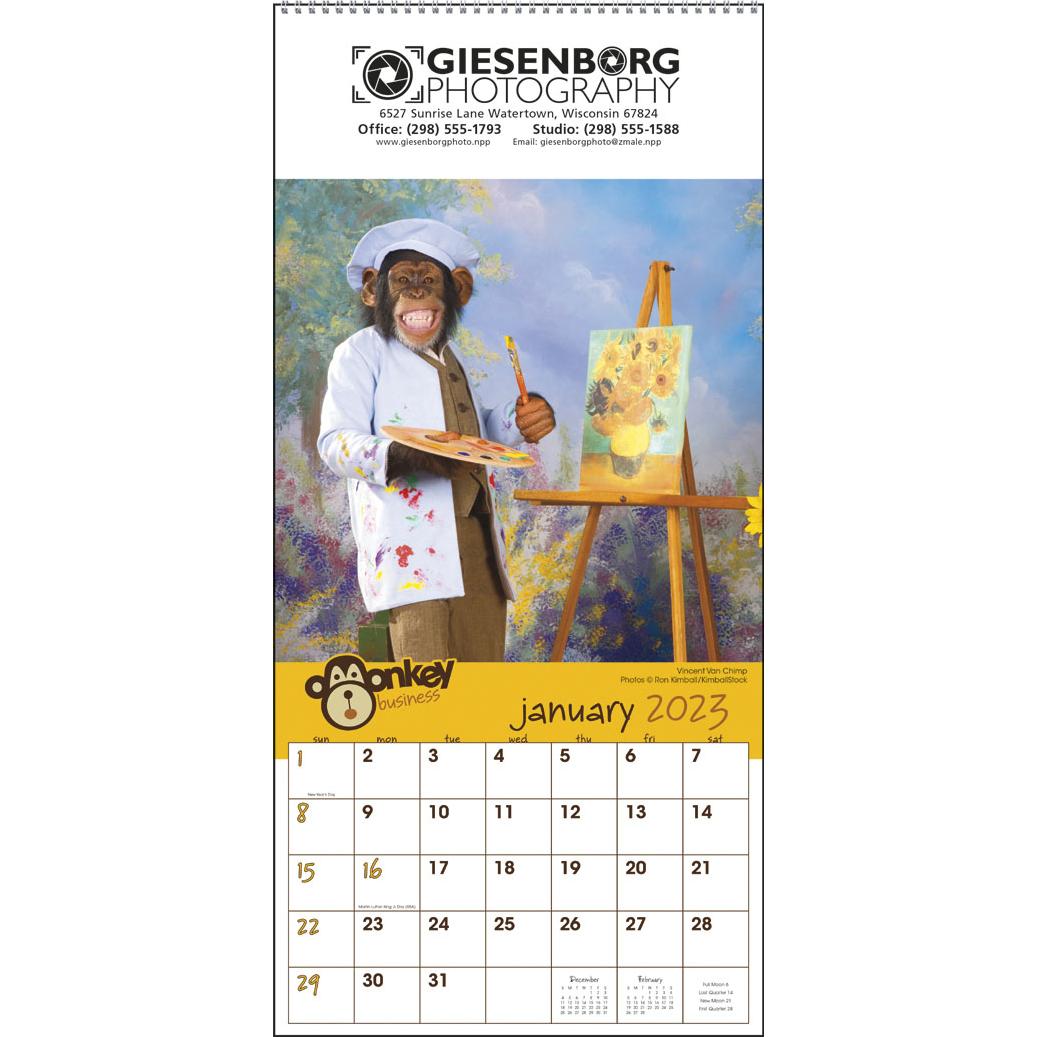 Imprinted Monkey Business - Executive Calendars - Promotional Pens Singapore - Gifts VV Free Setup 客製 - Promotional Pens Singapore - Gifts VV See Item Monkey Business - Executive Calendar
