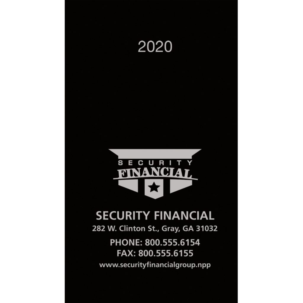 Custom Pocket Planners - Promotional Pens Singapore - Gifts VV Free Setup 客製 - Promotional Pens Singapore - Gifts VV Matte Leatherette Onyx Pocket Planner