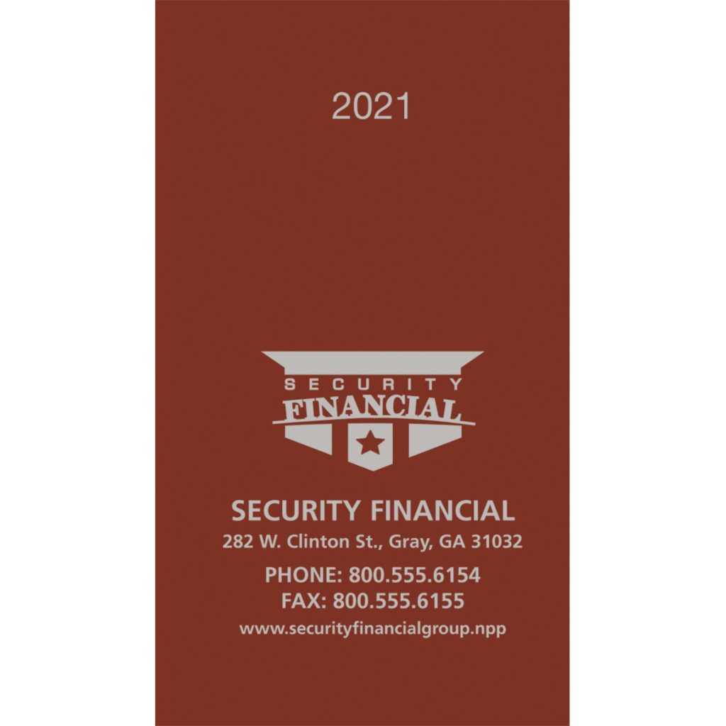 Custom Pocket Planners - Promotional Pens Singapore - Gifts VV Free Setup 客製 - Promotional Pens Singapore - Gifts VV Matte Leatherette Red Pocket Planner