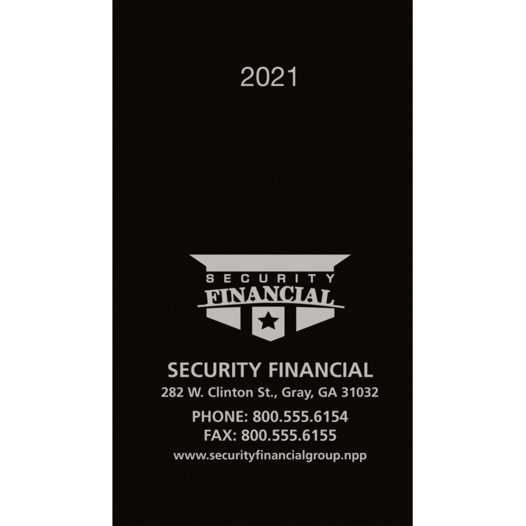 Custom Pocket Planners - Promotional Pens Singapore - Gifts VV Free Setup 客製 - Promotional Pens Singapore - Gifts VV Standard Leatherette Black Pocket Planner