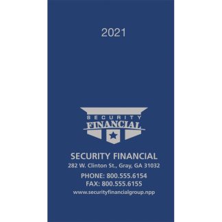 Matte Leatherette Blue Pocket Planner