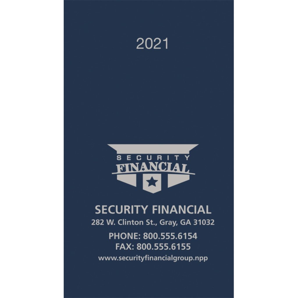 Custom Pocket Planners - Promotional Pens Singapore - Gifts VV Free Setup 客製 - Promotional Pens Singapore - Gifts VV Standard Leatherette Navy Pocket Planner