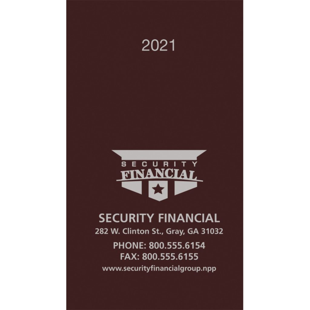 Custom Pocket Planners - Promotional Pens Singapore - Gifts VV Free Setup 客製 - Promotional Pens Singapore - Gifts VV Standard Leatherette Burgundy Pocket Planner