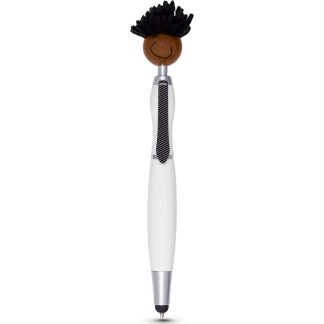 White (Brown Skin) MopTopper Screen Cleaner with Stylus Pen