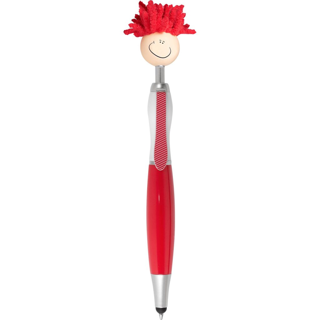 Red / White (Light Skin) MopTopper Screen Cleaner with Stylus Pen