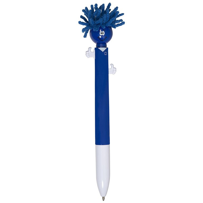 Printed MopTopper Screen Cleaner Pens - Promotional Pens Singapore - Gifts VV Available in 8 exciting item colors 客製 - Promotional Pens Singapore - Gifts VV Blue / White MopTopper Screen Cleaner Pen