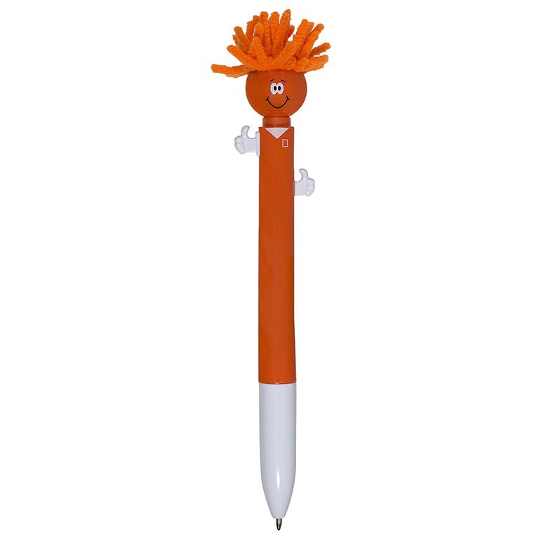 Printed MopTopper Screen Cleaner Pens - Promotional Pens Singapore - Gifts VV Available in 8 exciting item colors 客製 - Promotional Pens Singapore - Gifts VV Orange / White MopTopper Screen Cleaner Pen