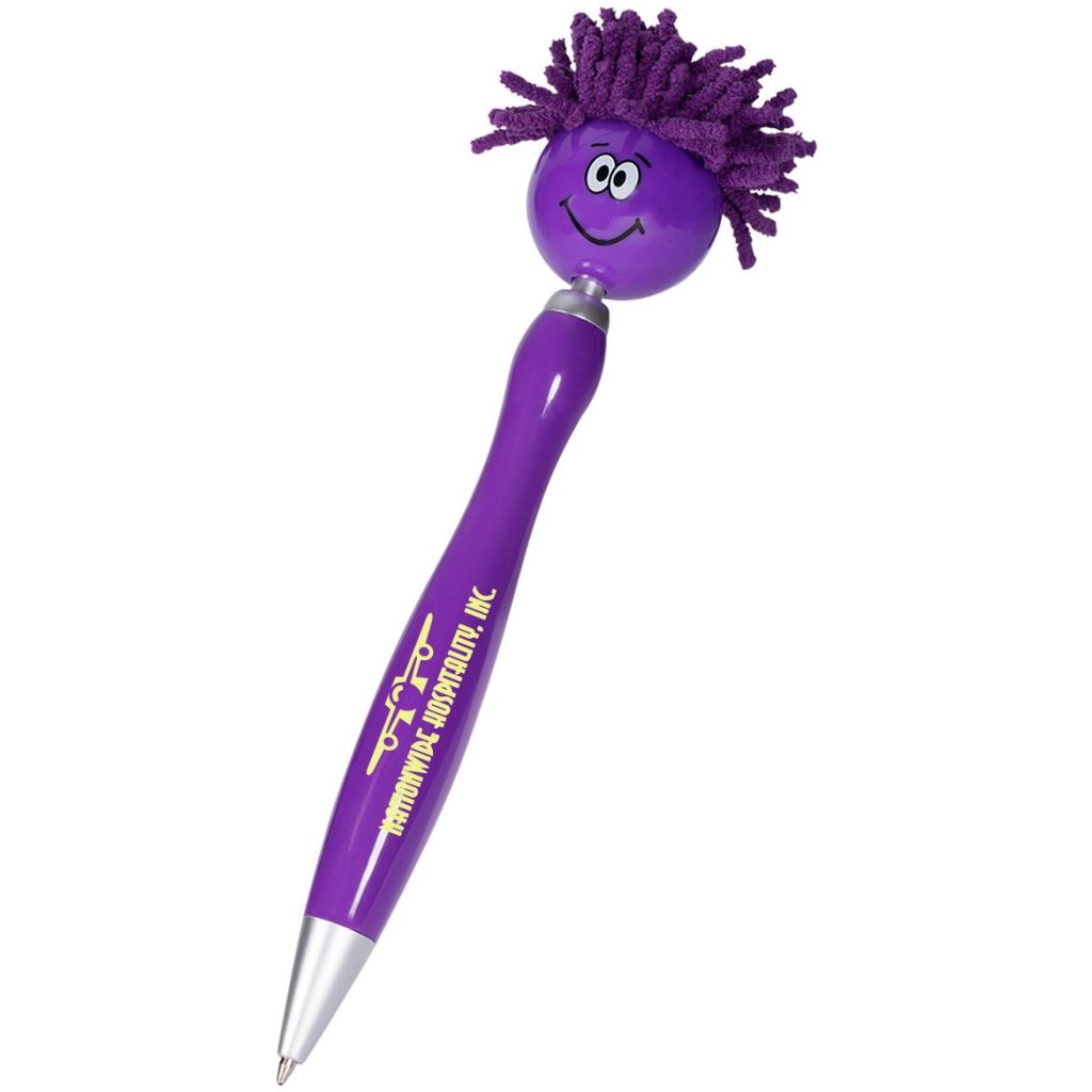 Promo MopTopper Spinner Ball Pens - Promotional Pens Singapore - Gifts VV Available in 8 awesome item colors 客製 - Promotional Pens Singapore - Gifts VV Purple MopTopper Spinner Ball Pen