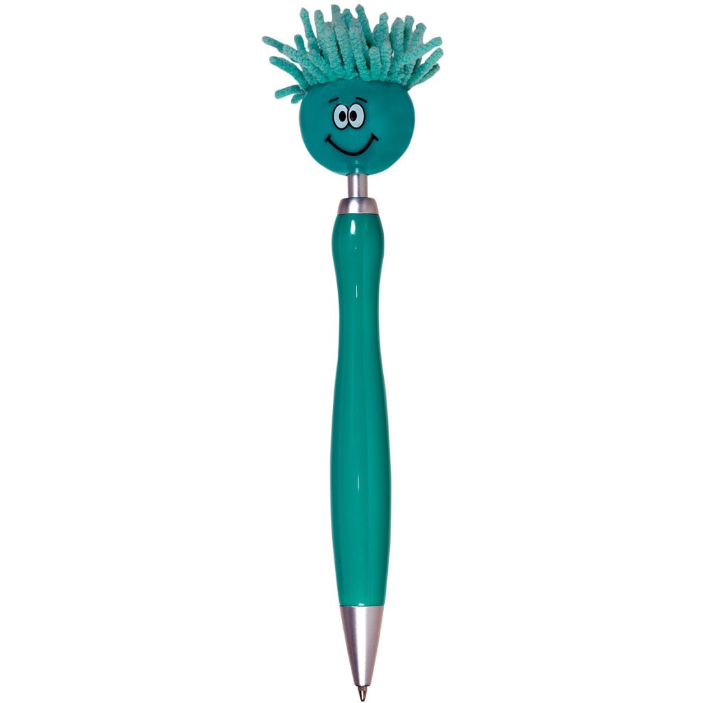 Promo MopTopper Spinner Ball Pens - Promotional Pens Singapore - Gifts VV Available in 8 awesome item colors 客製 - Promotional Pens Singapore - Gifts VV Teal MopTopper Spinner Ball Pen