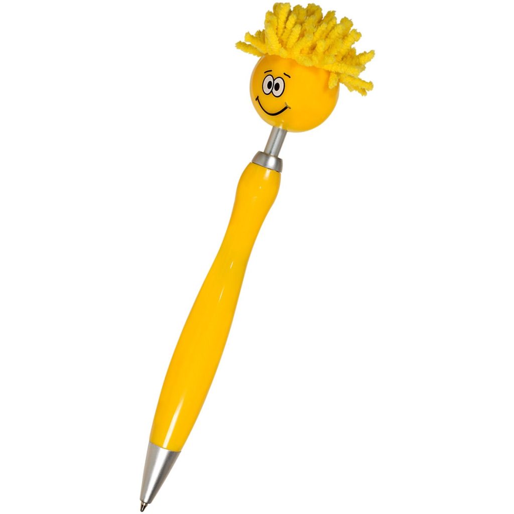 Promo MopTopper Spinner Ball Pens - Promotional Pens Singapore - Gifts VV Available in 8 awesome item colors 客製 - Promotional Pens Singapore - Gifts VV Yellow MopTopper Spinner Ball Pen