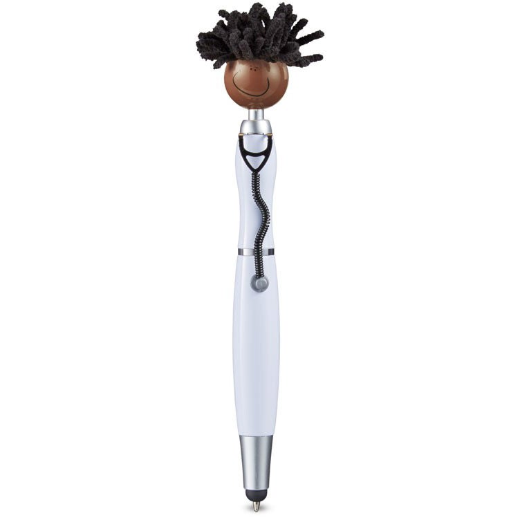 Custom Medical Themed Moptoppers Screen Cleaner Stylus Pens - Promotional Pens Singapore - Gifts VV Available in 5 amazing item colors 客製 - Promotional Pens Singapore - Gifts VV White Medical Themed Moptoppers Screen Cleaner Stylus Pen