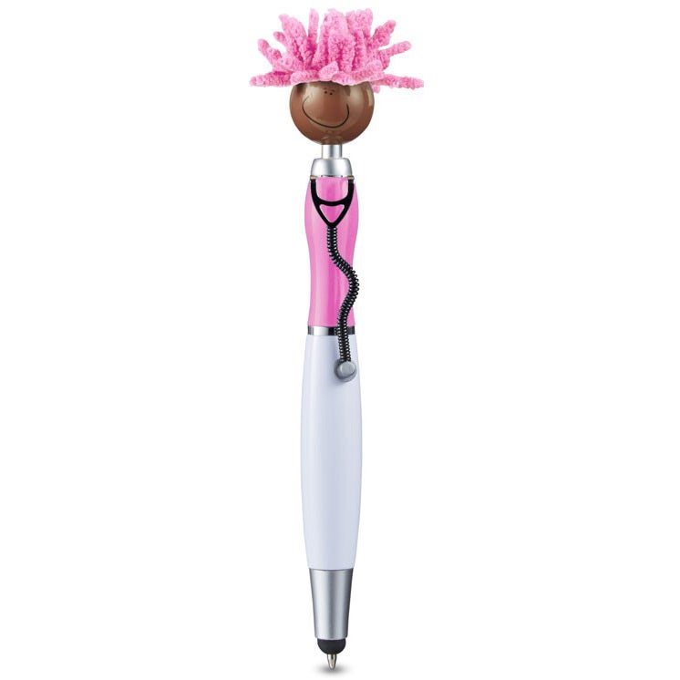 Custom Medical Themed Moptoppers Screen Cleaner Stylus Pens - Promotional Pens Singapore - Gifts VV Available in 5 amazing item colors 客製 - Promotional Pens Singapore - Gifts VV Pink / White Medical Themed Moptoppers Screen Cleaner Stylus Pen