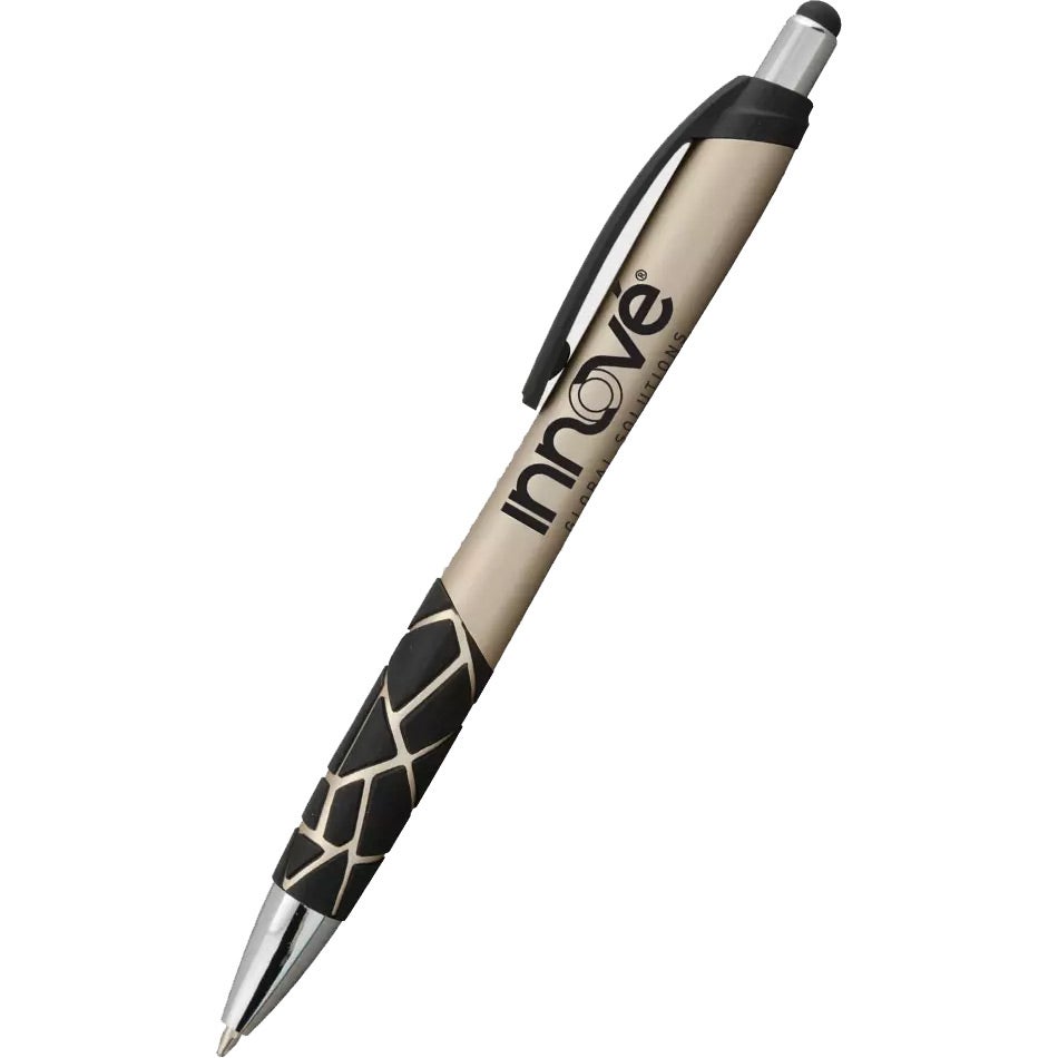 Logo Mosaic Metallic Stylus Pens - Promotional Pens Singapore - Gifts VV Available in 5 exciting item colors 客製 - Promotional Pens Singapore - Gifts VV Champagne Mosaic Metallic Stylus Pen