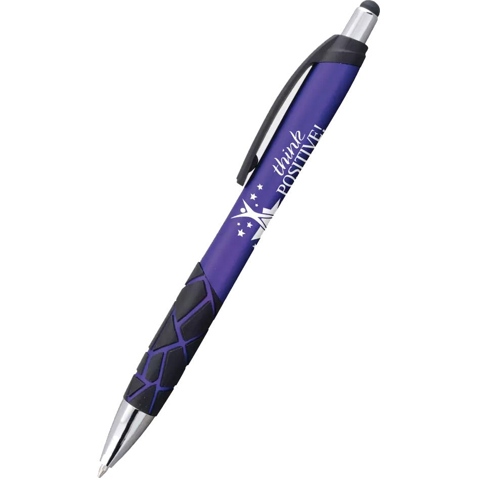Logo Mosaic Metallic Stylus Pens - Promotional Pens Singapore - Gifts VV Available in 5 exciting item colors 客製 - Promotional Pens Singapore - Gifts VV Purple Mosaic Metallic Stylus Pen