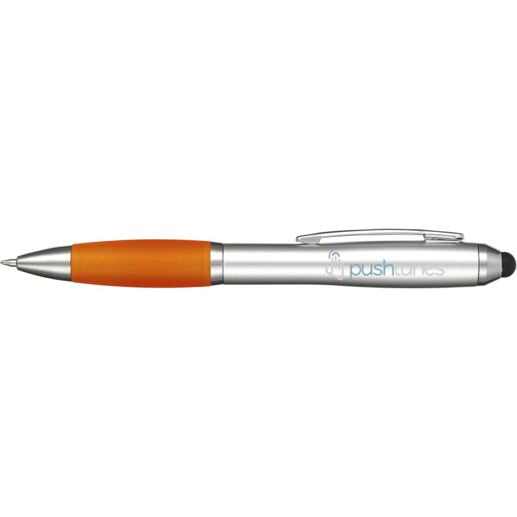 Promo Nash Gel Stylus Pens - Promotional Pens Singapore - Gifts VV Available in 5 exciting item colors 客製 - Promotional Pens Singapore - Gifts VV Silver / Orange Nash Gel Stylus Pen