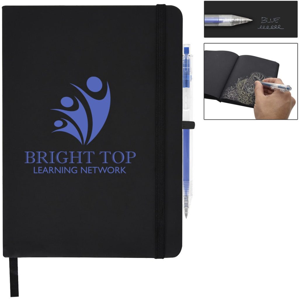 Advertising Neon Dreams Journal and Metallic Cher Gel Pens - Promotional Pens Singapore - Gifts VV Available in 6 exciting item colors 客製 - Promotional Pens Singapore - Gifts VV Black / Blue Neon Dreams Journal and Metallic Cher Gel Pen