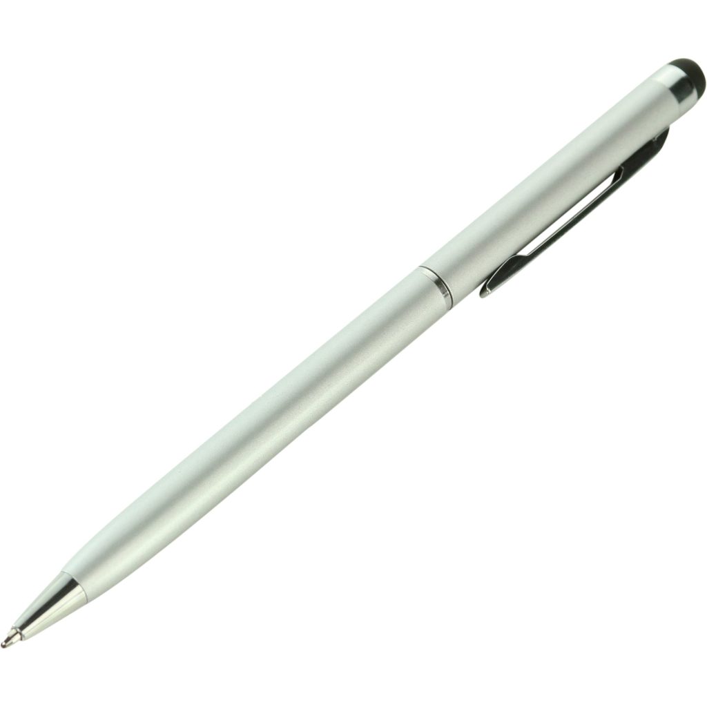 Custom Newport Ballpoint Pens with Stylus - Promotional Pens Singapore - Gifts VV Available in 4 amazing item colors 客製 - Promotional Pens Singapore - Gifts VV Silver Newport Ballpoint Pen with Stylus