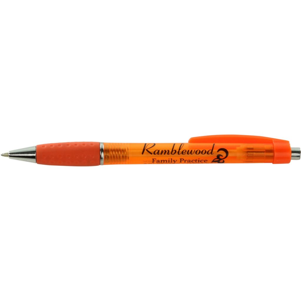 Printed Newport TGC Pens - Promotional Pens Singapore - Gifts VV Available in 6 awesome item colors 客製 - Promotional Pens Singapore - Gifts VV Translucent Orange Newport TGC Pen