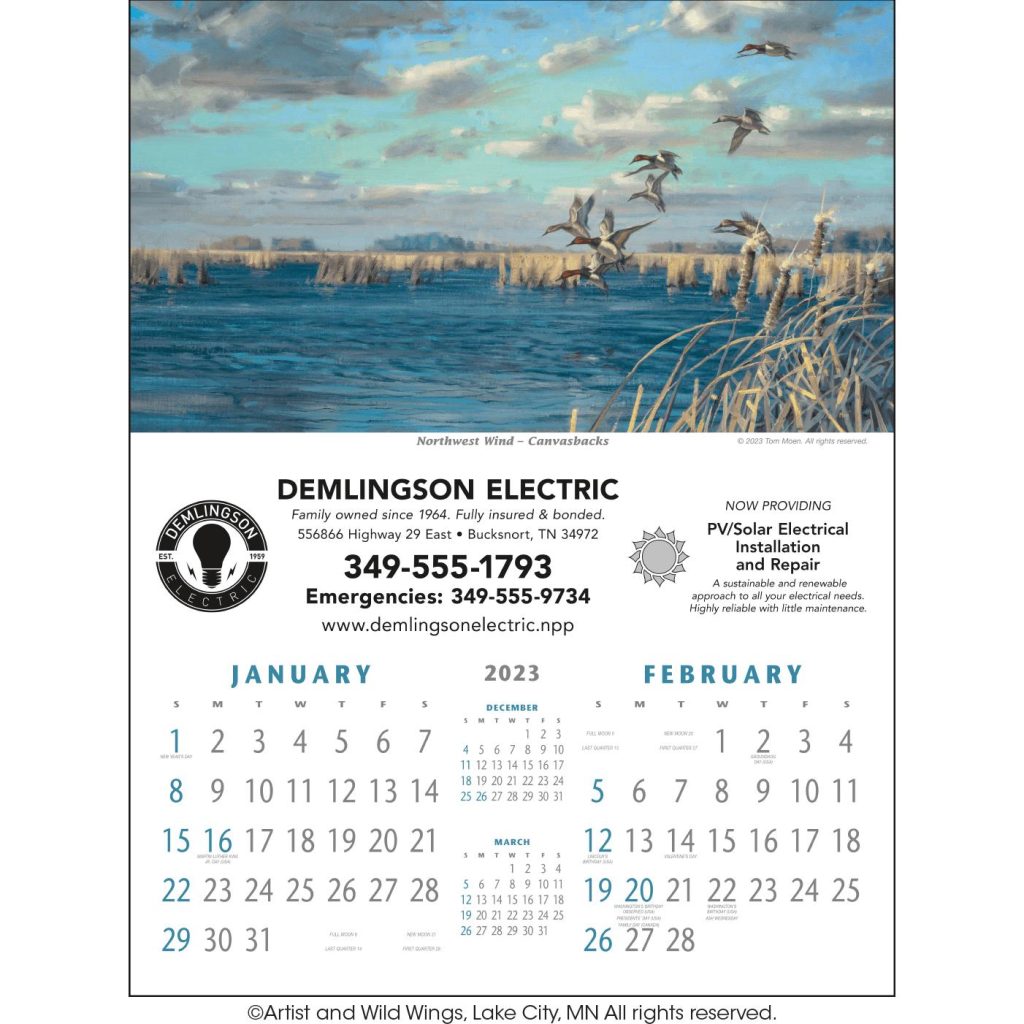 Marketing North American Waterfowl Executive Calendars - Promotional Pens Singapore - Gifts VV Free Setup 客製 - Promotional Pens Singapore - Gifts VV See Item North American Waterfowl Executive Calendar