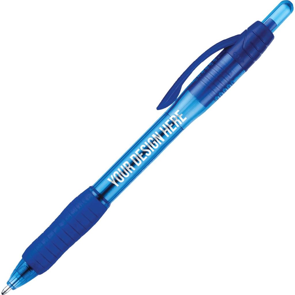 Custom Paper Mate Profile Gel Pens - Promotional Pens Singapore - Gifts VV Free Setup 客製 - Promotional Pens Singapore - Gifts VV Blue Paper Mate Profile Gel Pen
