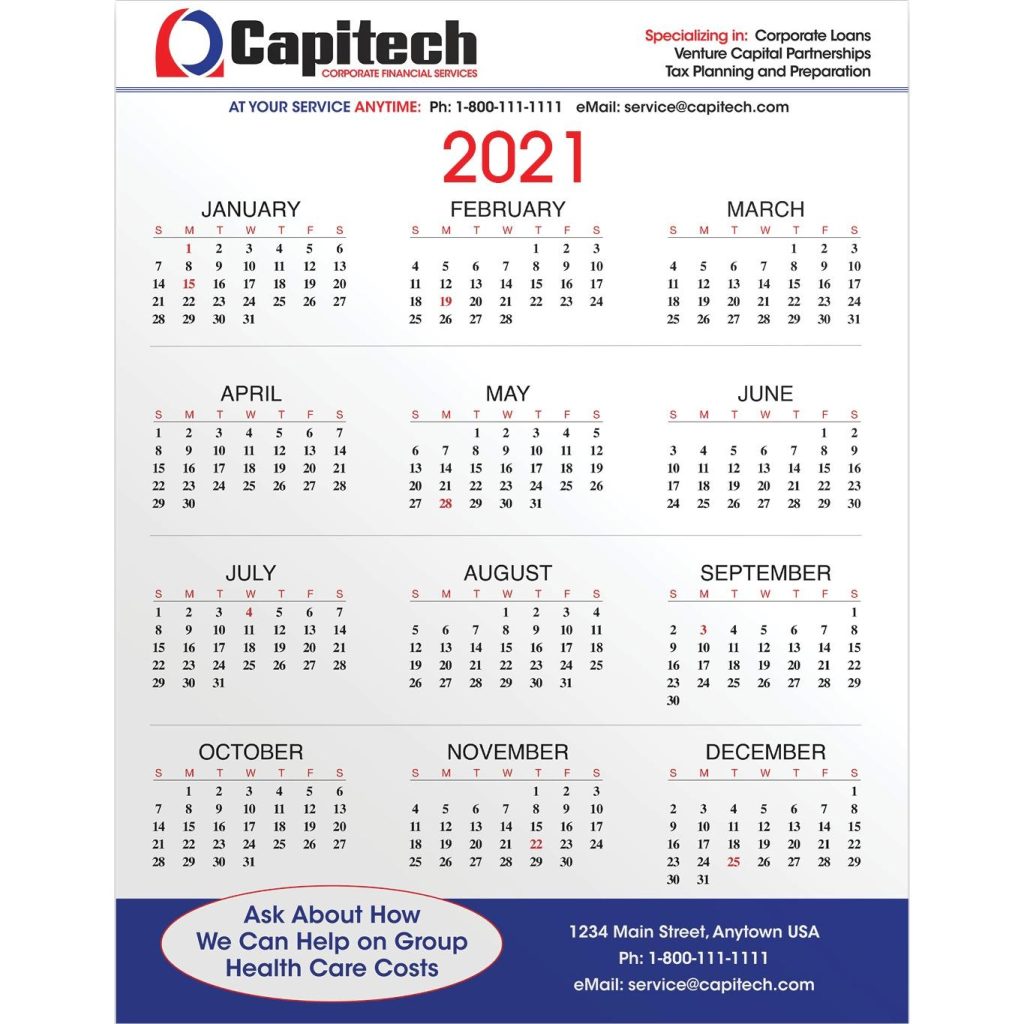 Marketing Papersplash Wall Calendars - Promotional Pens Singapore - Gifts VV Proudly made in the USA 客製 - Promotional Pens Singapore - Gifts VV White Papersplash Wall Calendar