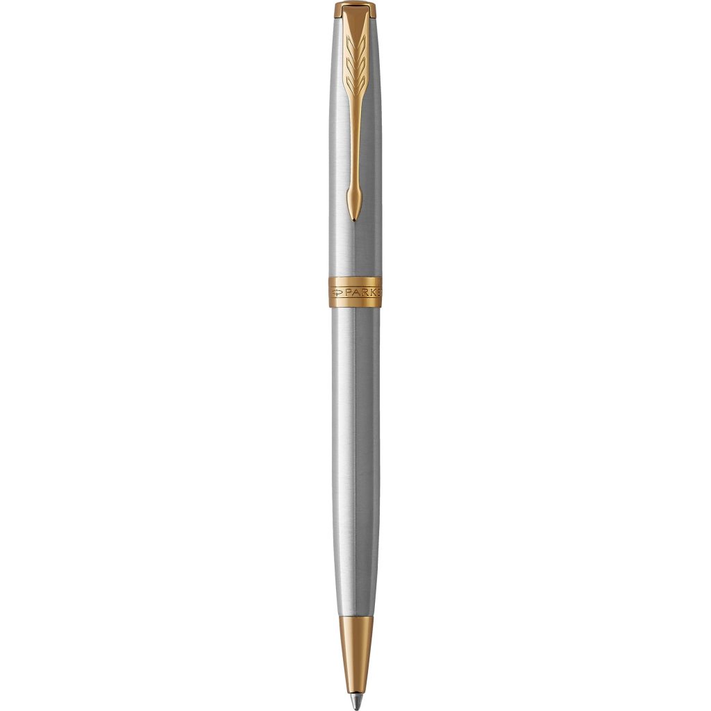Promotional Parker Sonnet Ballpoint Pens - Promotional Pens Singapore - Gifts VV Free Setup 客製 - Promotional Pens Singapore - Gifts VV Stainless Steel GT Parker Sonnet Ballpoint Pen