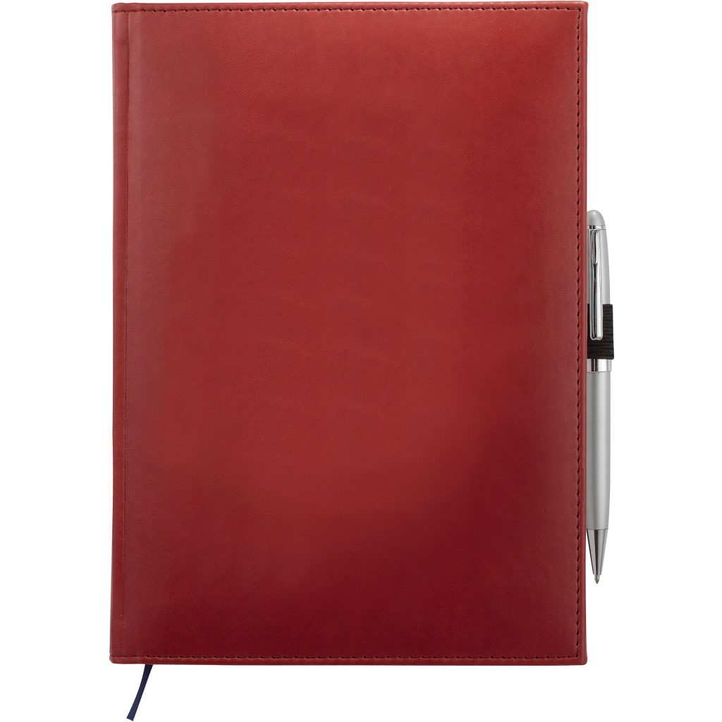 Logo Pedova Large Bound Journal Books - Promotional Pens Singapore - Gifts VV Available in 5 exciting item colors 客製 - Promotional Pens Singapore - Gifts VV Red Pedova Large Bound Journal Book
