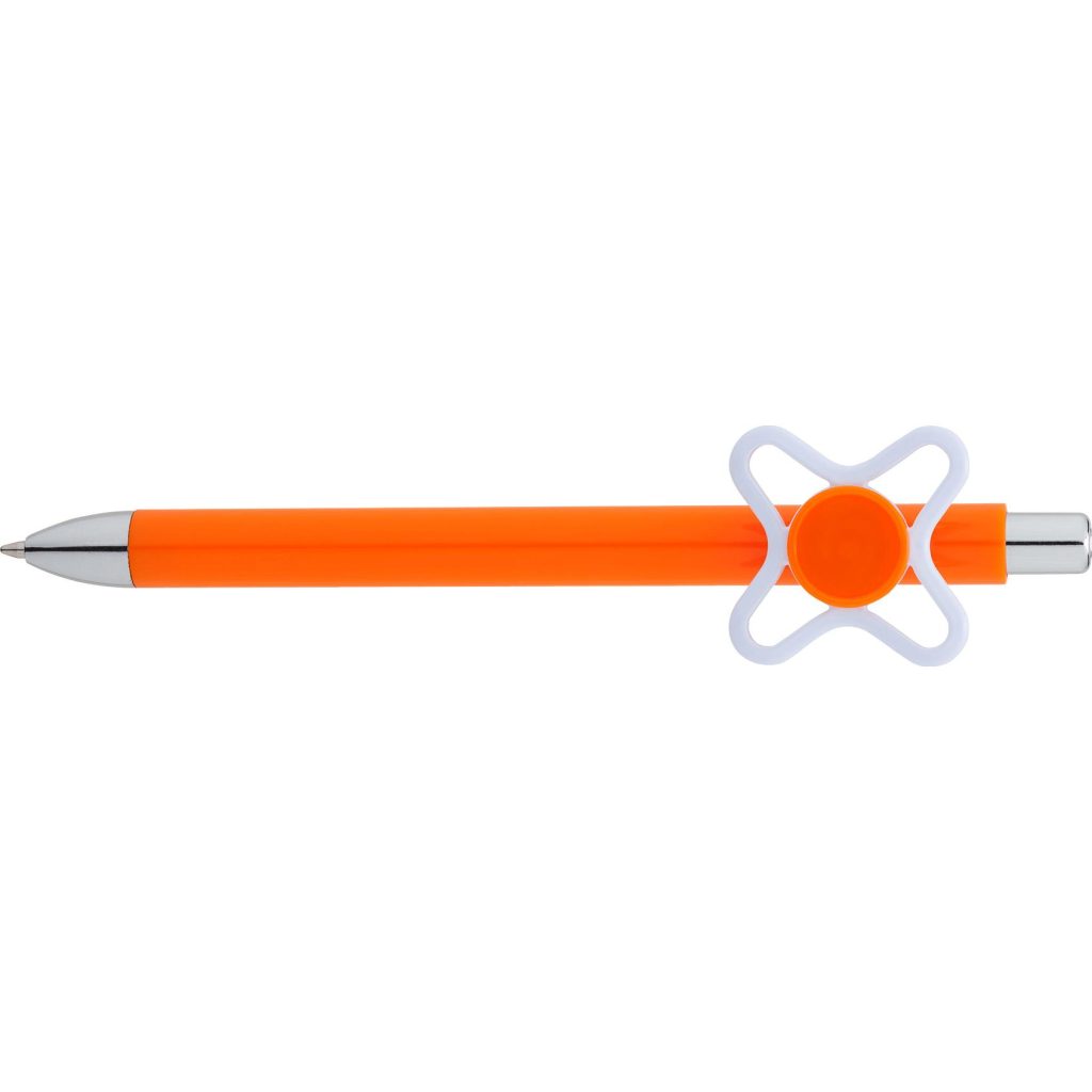 Advertising Pinwheel Spinner Clip Pens - Promotional Pens Singapore - Gifts VV Available in 3 awesome item colors 客製 - Promotional Pens Singapore - Gifts VV Orange Pinwheel Spinner Clip Pen