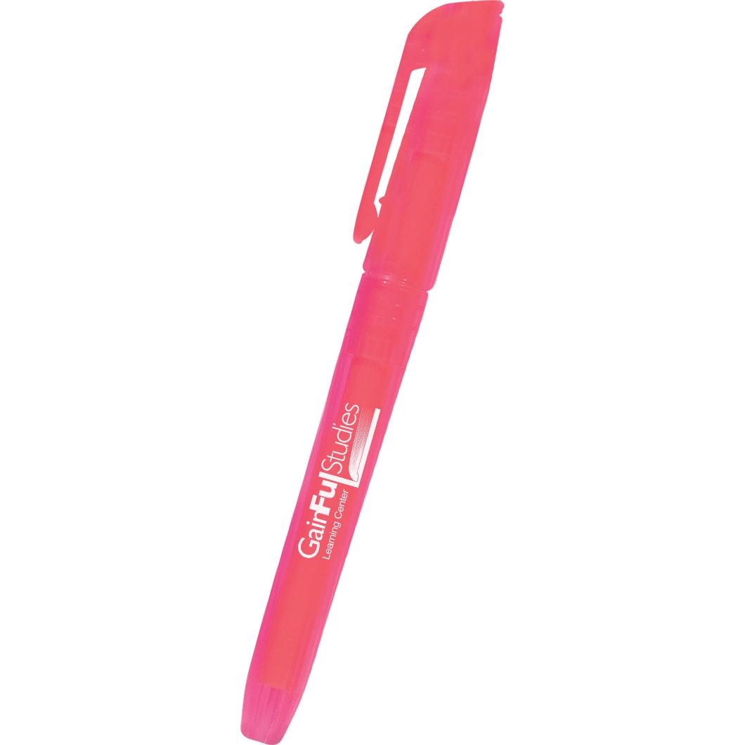 Pink Pocket Highlighter with Antimicrobial Additive
