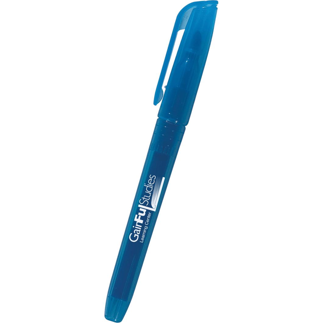 Blue Pocket Highlighter with Antimicrobial Additive