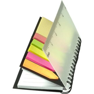 Clear / Black Pocket Jotter with Stickies