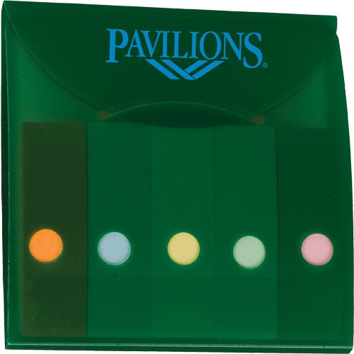 Logo Recycled Pocket Sticky Note Caddies - Promotional Pens Singapore - Gifts VV Available in 6 exciting item colors 客製 - Promotional Pens Singapore - Gifts VV Green Recycled Pocket Sticky Note Caddy