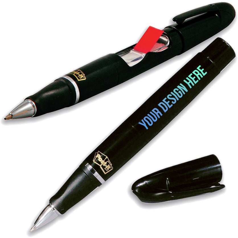 Logo 3M Post-it Flag Pens - Promotional Pens Singapore - Gifts VV Free Setup 客製 - Promotional Pens Singapore - Gifts VV Black 3M Post-it® Flag Pen
