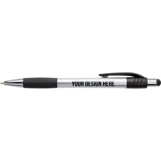 Silver / Black Premium Pen with Stylus Tip