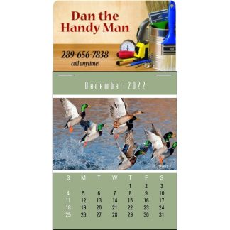 Full Color Imprint Press-N-Stick Header Sportsmen Calendar