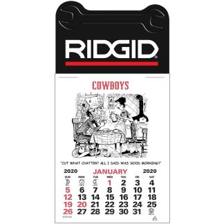 White / Black Press-N-Stick Cowboy Calendar Pad