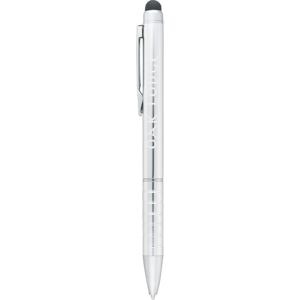 Silver Preston Dual Ballpoint Stylus Pen
