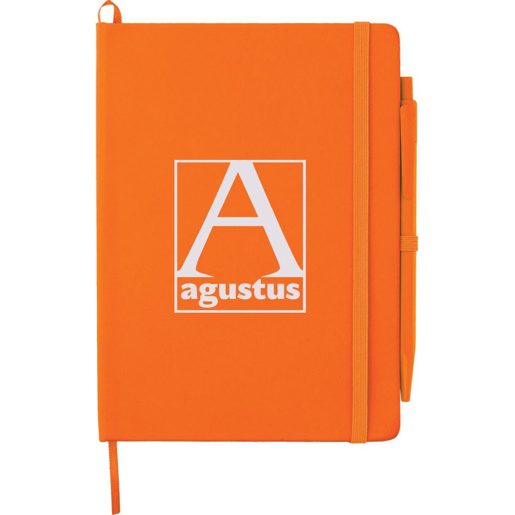 Customized Prime Notebooks with Pen - Promotional Pens Singapore - Gifts VV Available in 4 exciting item colors 客製 - Promotional Pens Singapore - Gifts VV Orange Prime Notebook with Pen