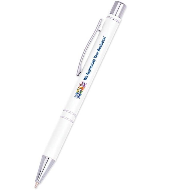 Logo Pro-Writer Spectrum Gel-Glide Pens - Promotional Pens Singapore - Gifts VV Available in 7 exciting item colors 客製 - Promotional Pens Singapore - Gifts VV White Pro-Writer Spectrum Gel-Glide Pen