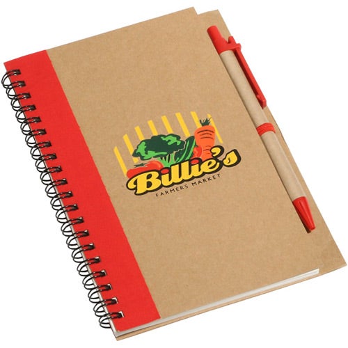 Advertising Recycled Write Notebooks - Promotional Pens Singapore - Gifts VV Available in 2 exciting item colors 客製 - Promotional Pens Singapore - Gifts VV Red / Tan Recycled Write Notebook