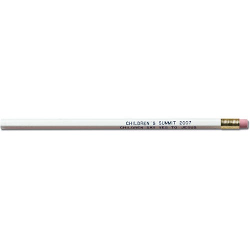 Printed Hex Pencils - Promotional Pens Singapore - Gifts VV Available in 8 amazing item colors 客製 - Promotional Pens Singapore - Gifts VV White Hex Pencil