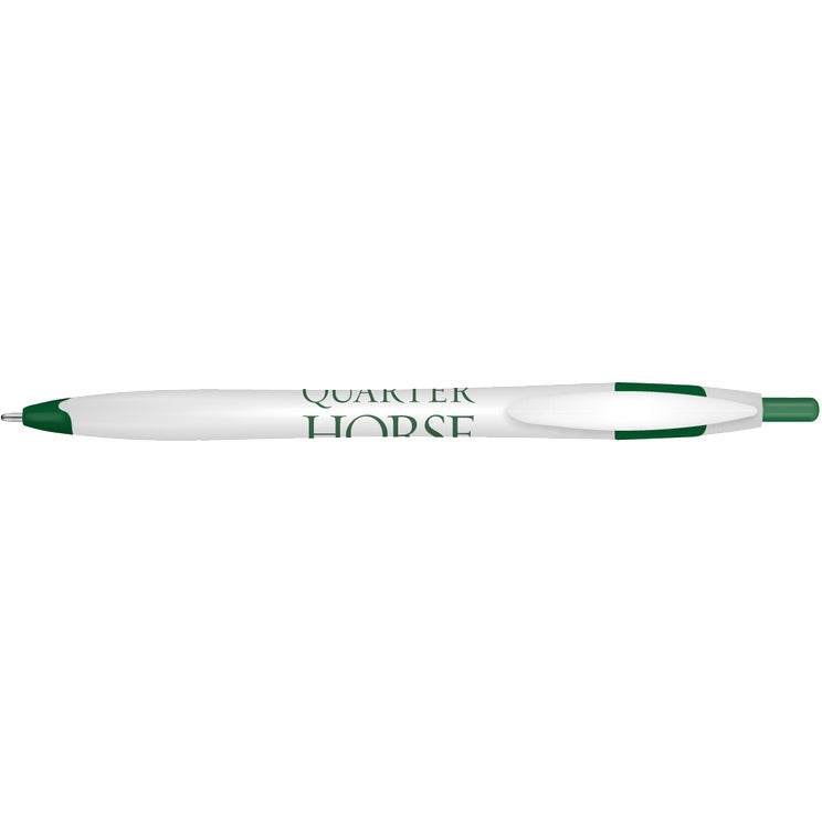 White / Green Quarter Ballpoint Pen