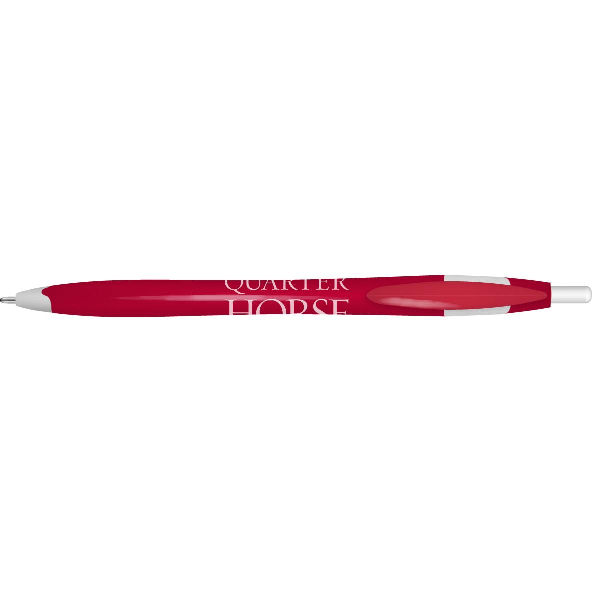 Red / White Quarter Ballpoint Pen
